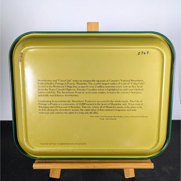 Portage la Prairie world's tallest coke can Strawberry Festival Tray 1993 - Picture 2 of 2